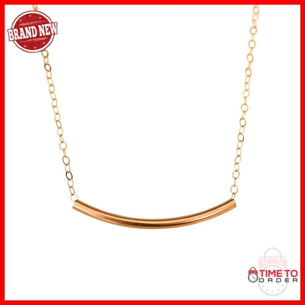 14KT Gold-Filled Adjustable Pendant Necklace, 16-18" Chain, Minimalist